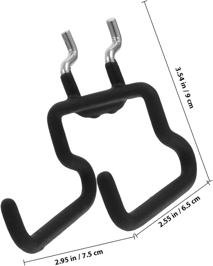 Heavy Duty Black Metal Pegboard Hook For 2.5 Inch Hole Spacing Garage Wall Tool Organizer - Image 2